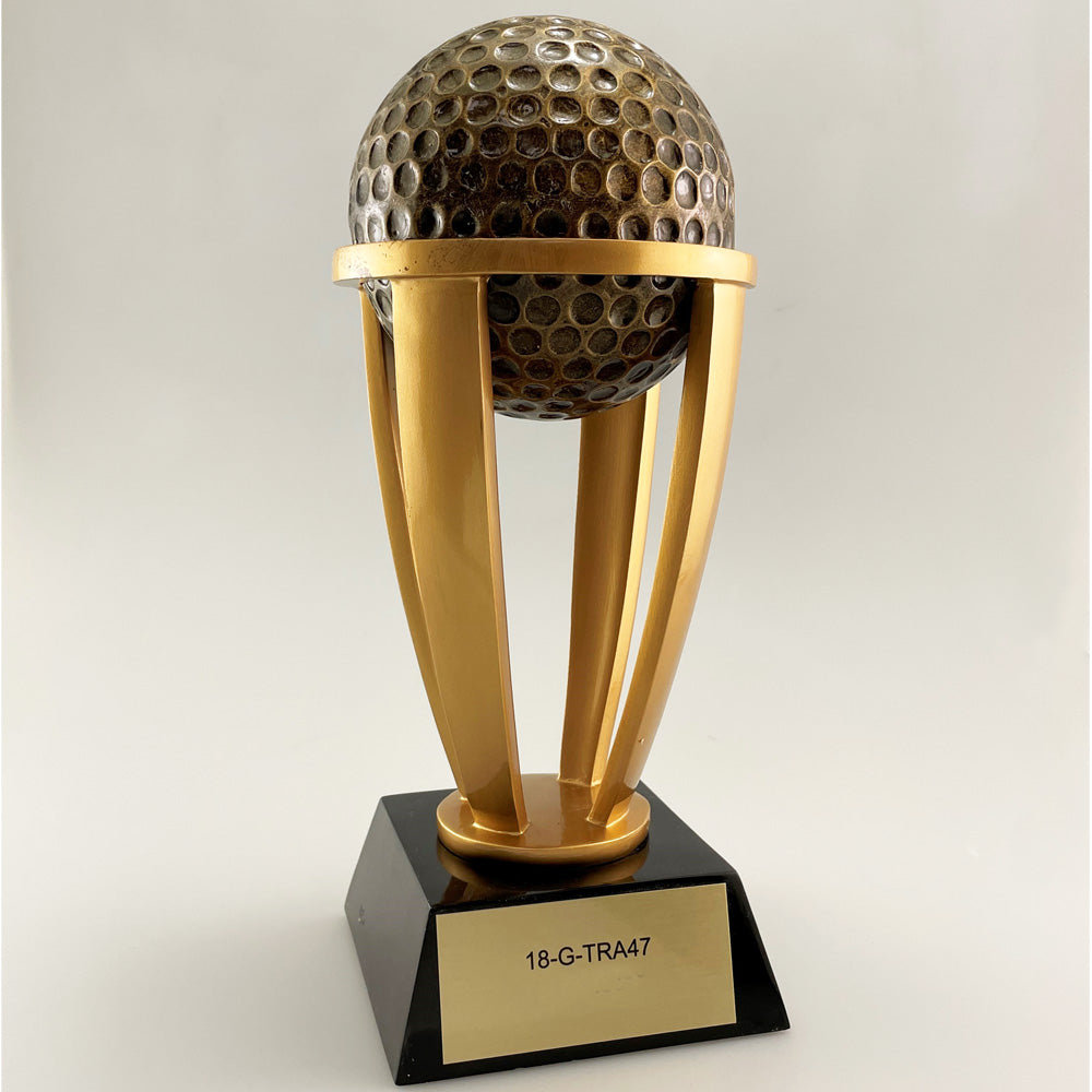 Bronze Cast Golf Ball on Riser
