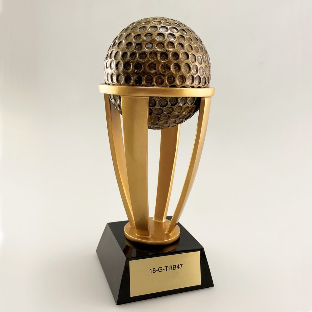 Bronze Cast Golf Ball on Riser