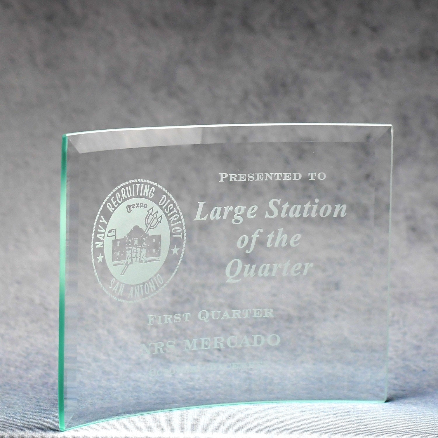 Jade Glass Crescent | Global Recognition Inc