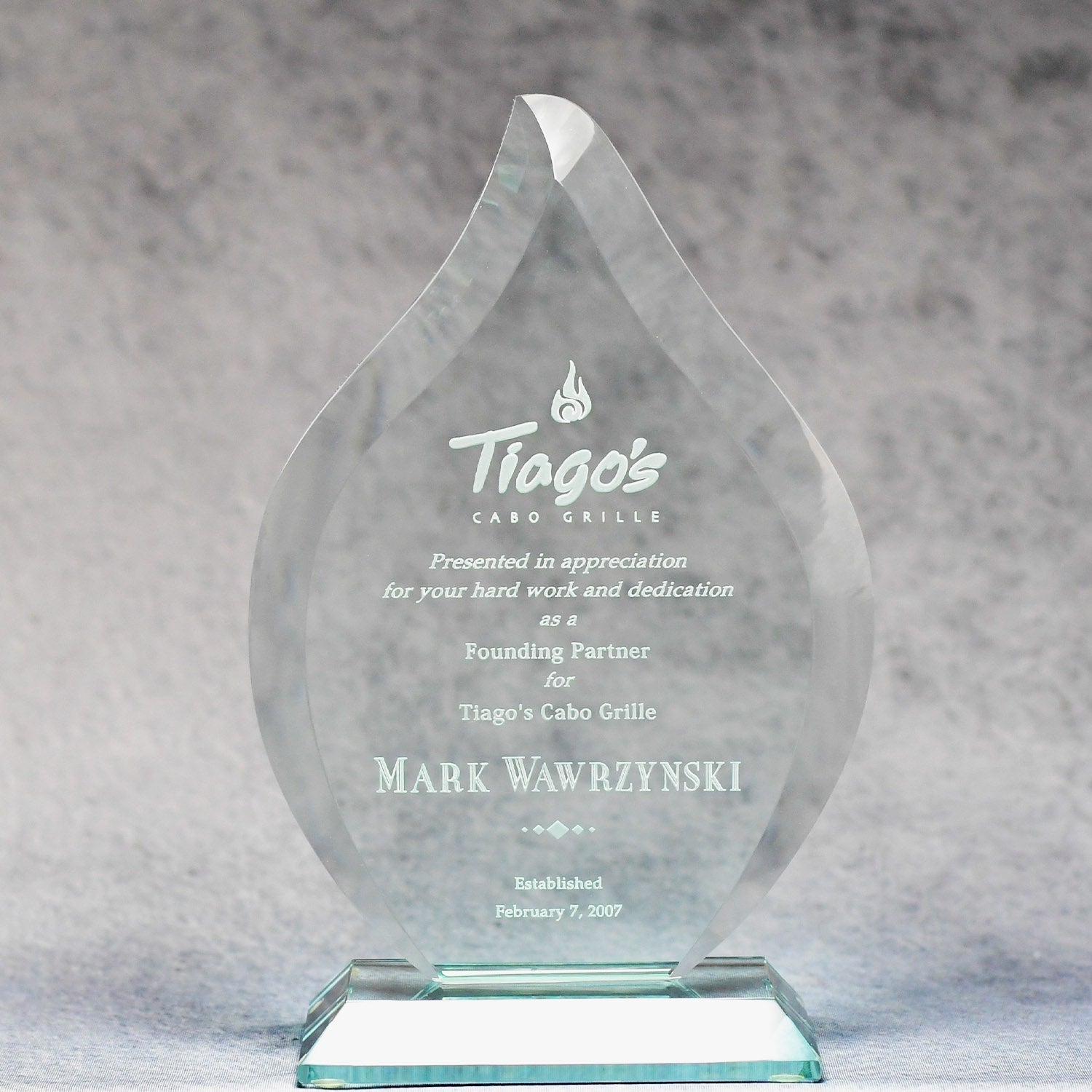 Jade Glass Fire | Global Recognition Inc