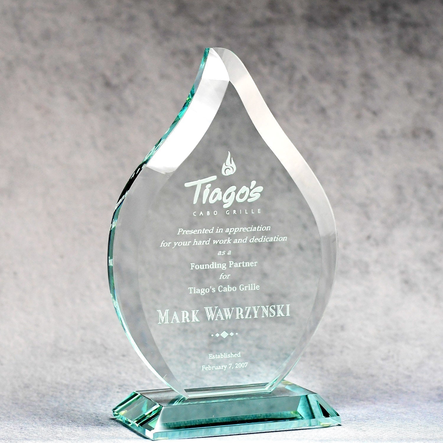 Jade Glass Fire | Global Recognition Inc