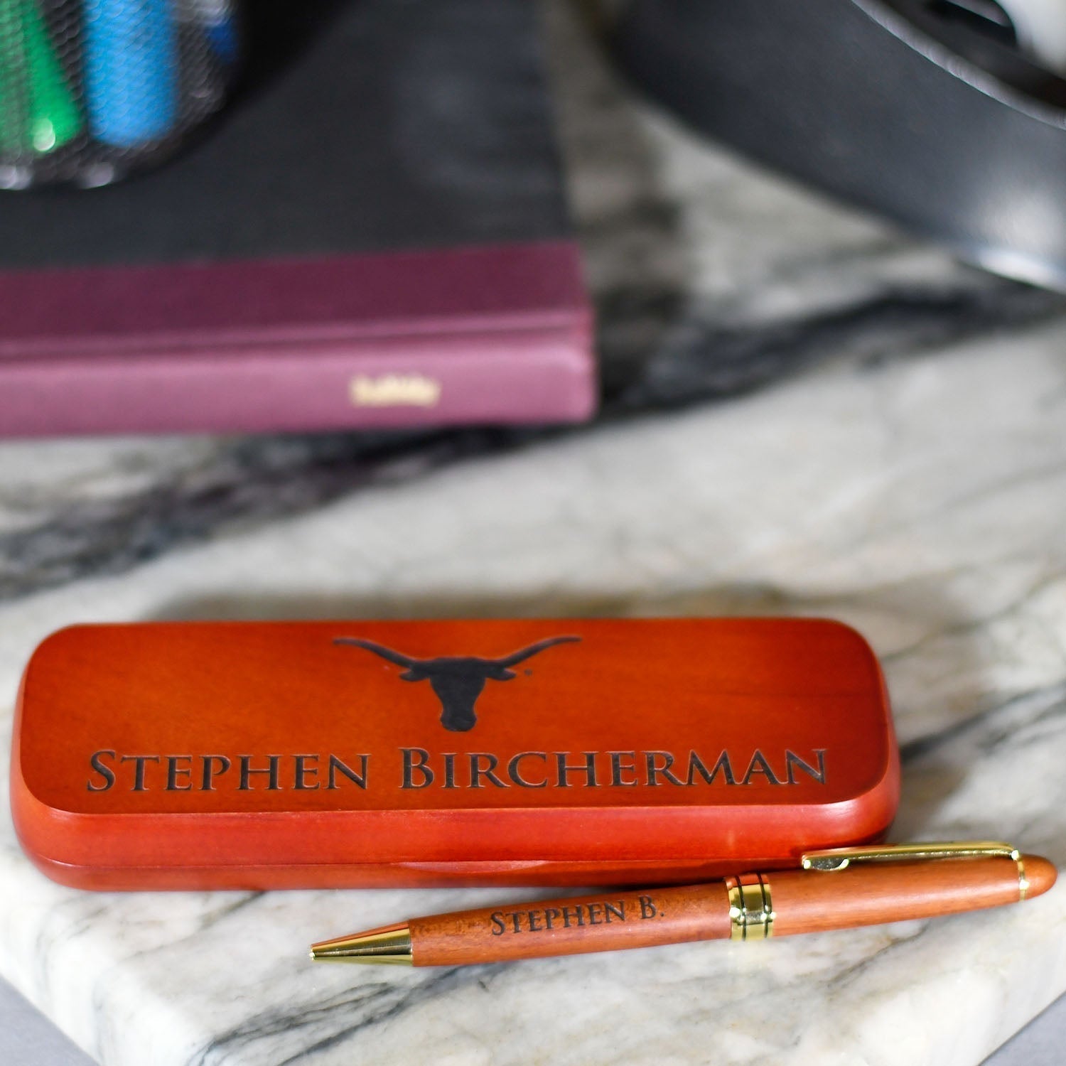 Rosewood Pen In Presentation Box | Global Recognition Inc