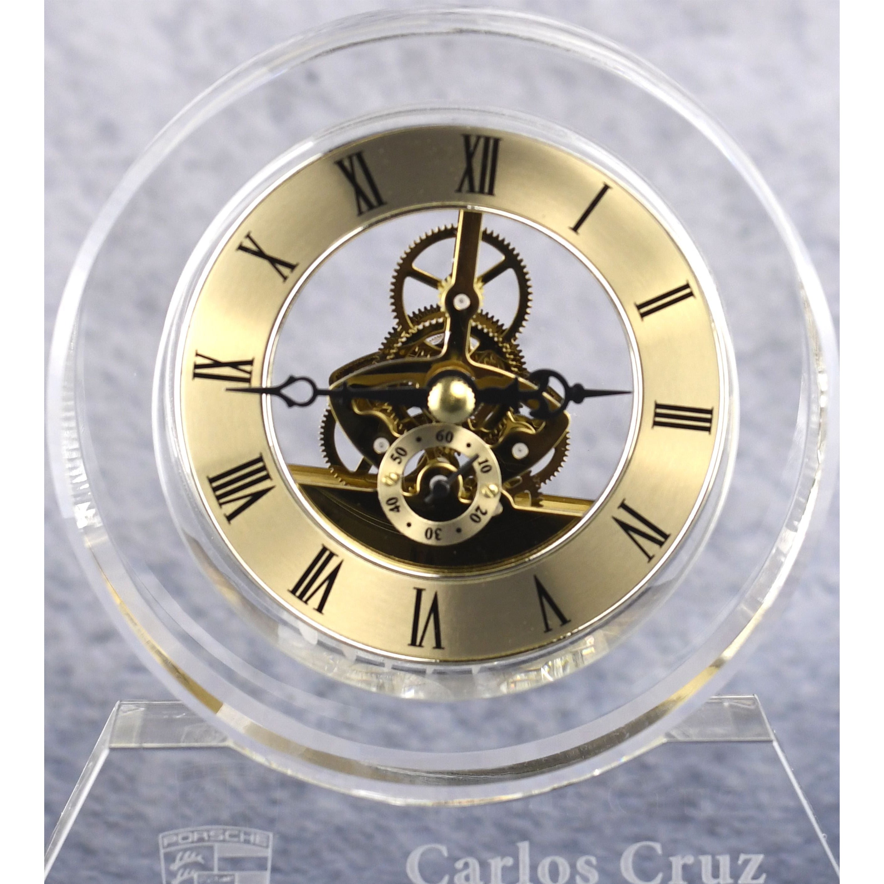 Crystal Desk Clock | Global Recognition Inc