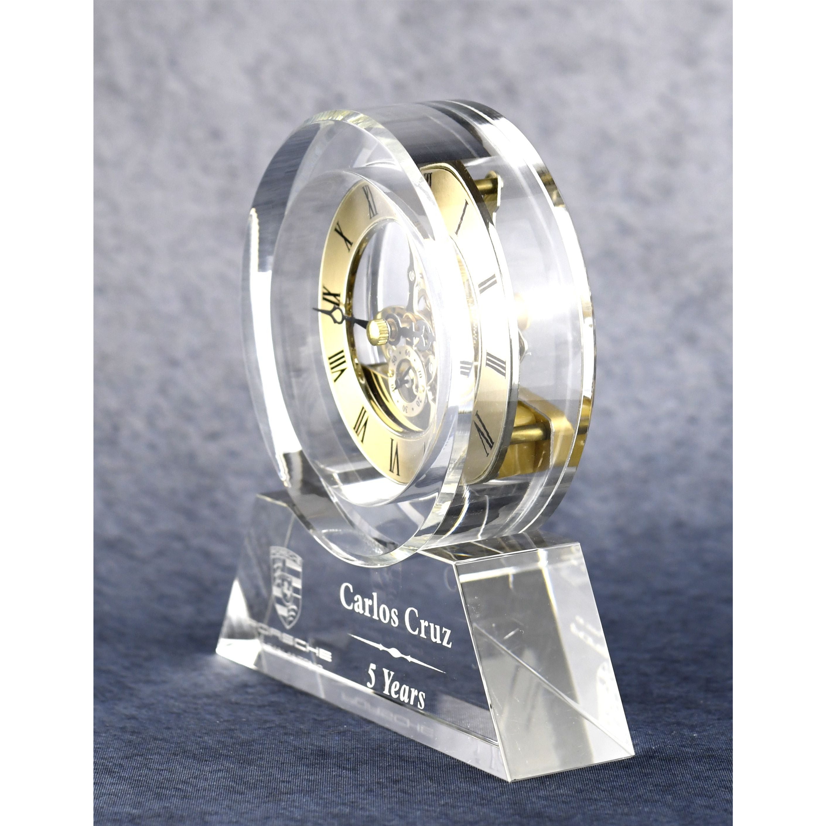 Crystal Desk Clock | Global Recognition Inc