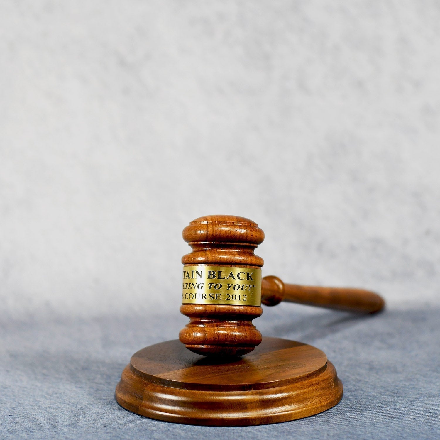 Walnut Gavel With Sounding Block | Global Recognition Inc