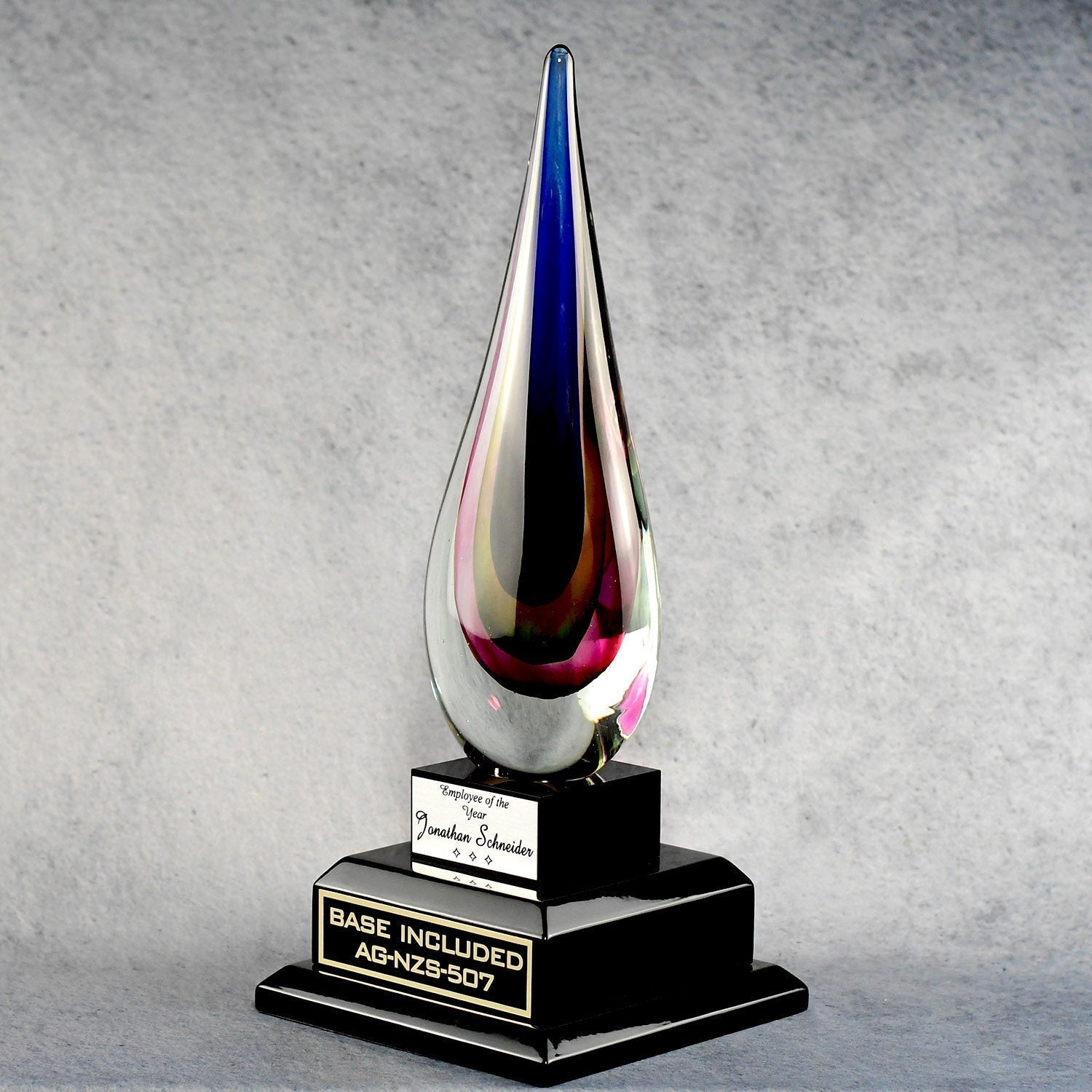 Rainbow Flame Teardrop | Global Recognition Inc