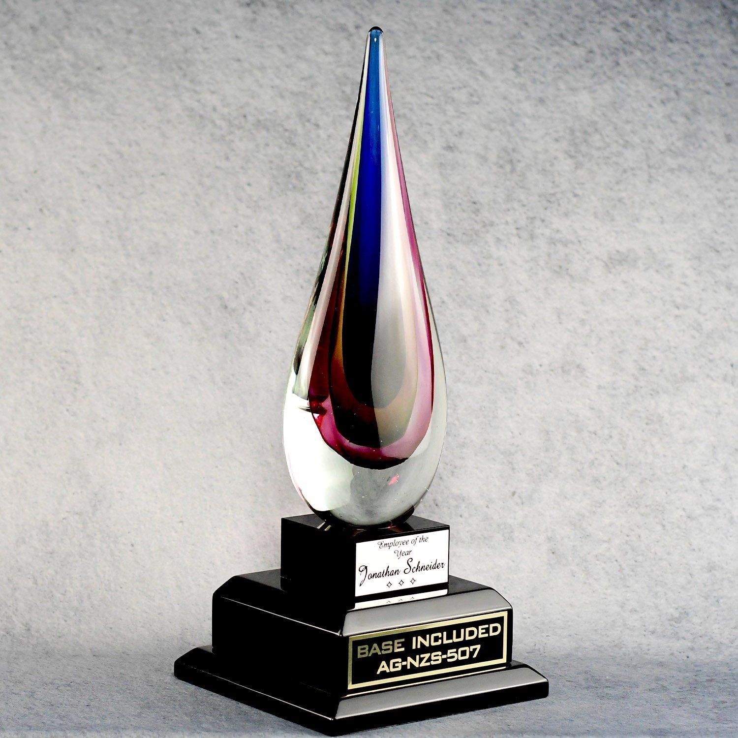 Rainbow Flame Teardrop | Global Recognition Inc