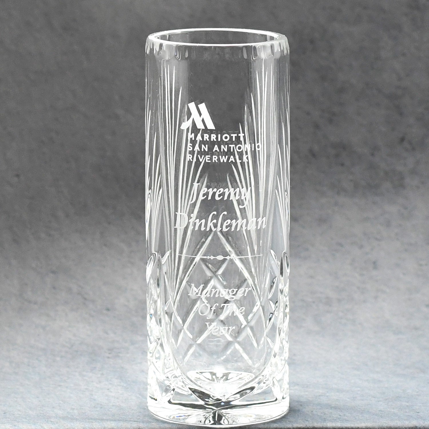 Crystal Cylinder Vase | Global Recognition Inc