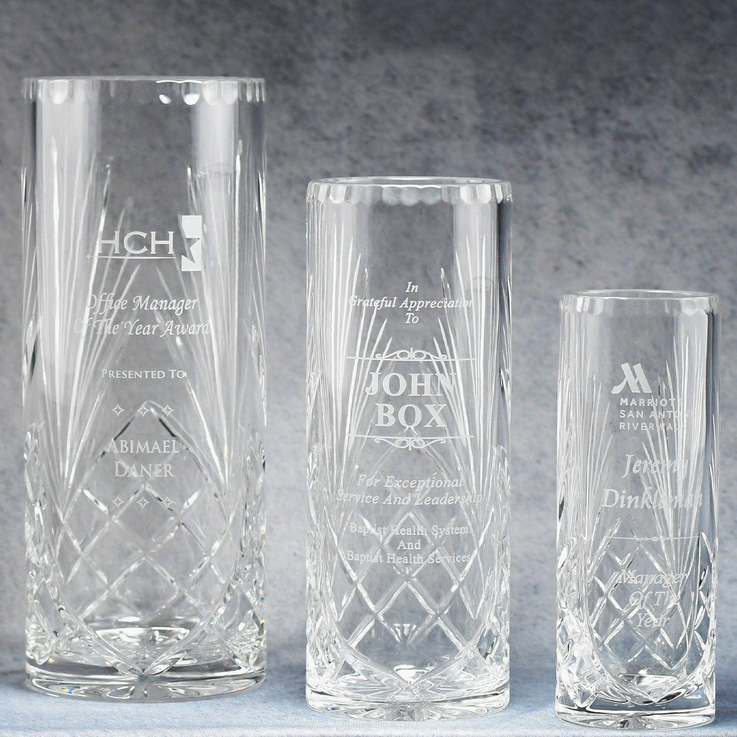 Crystal Cylinder Vase | Global Recognition Inc
