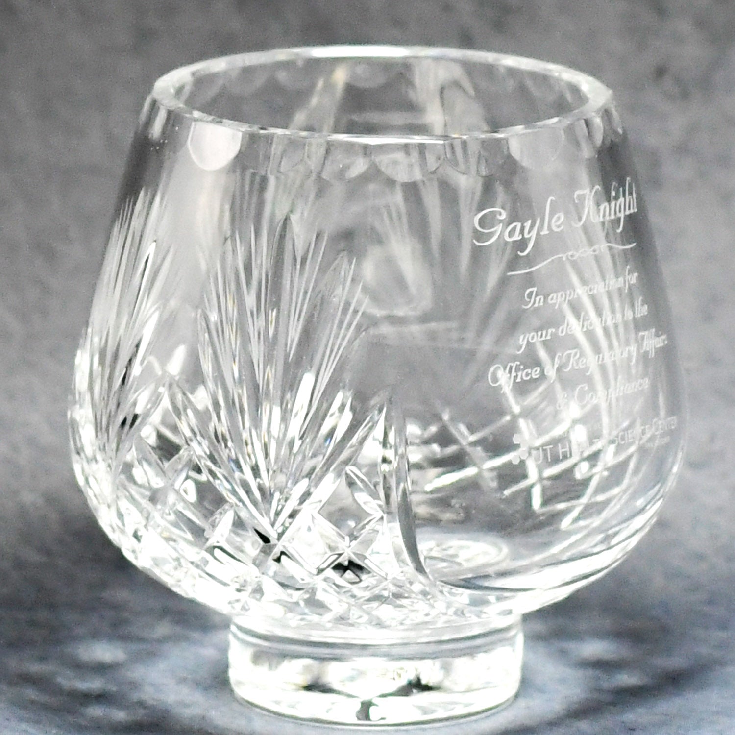 Crystal Rose Bowl | Global Recognition Inc