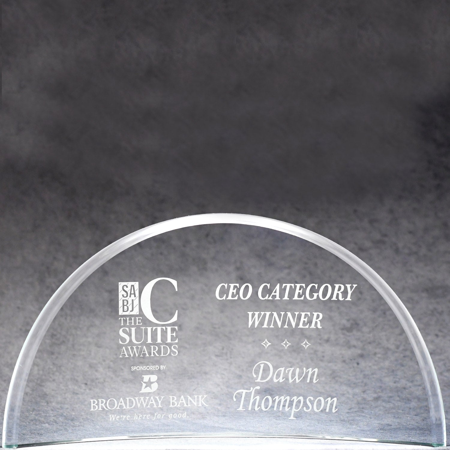 Half Moon Crescent Crystal | Global Recognition Inc