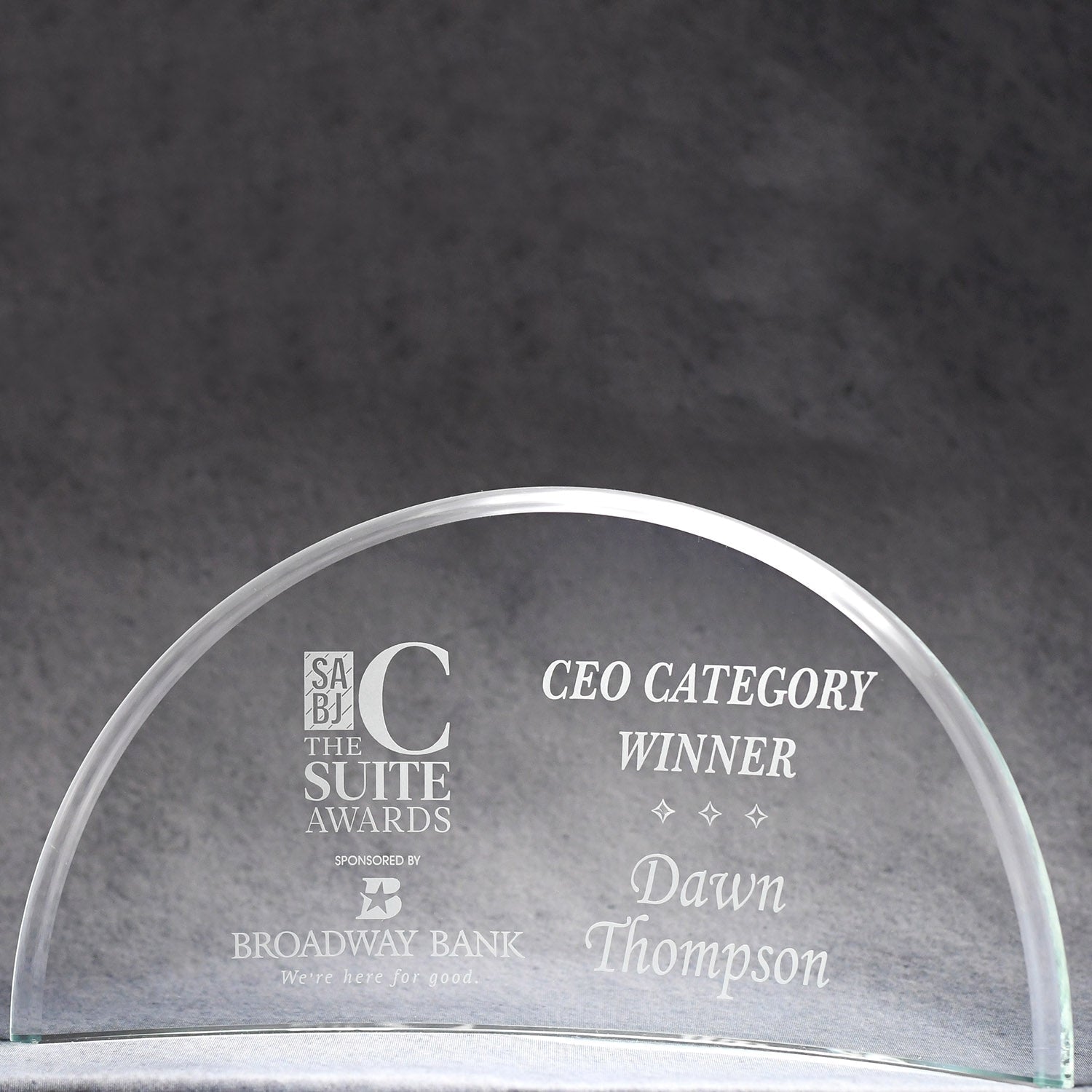 Half Moon Crescent Crystal | Global Recognition Inc