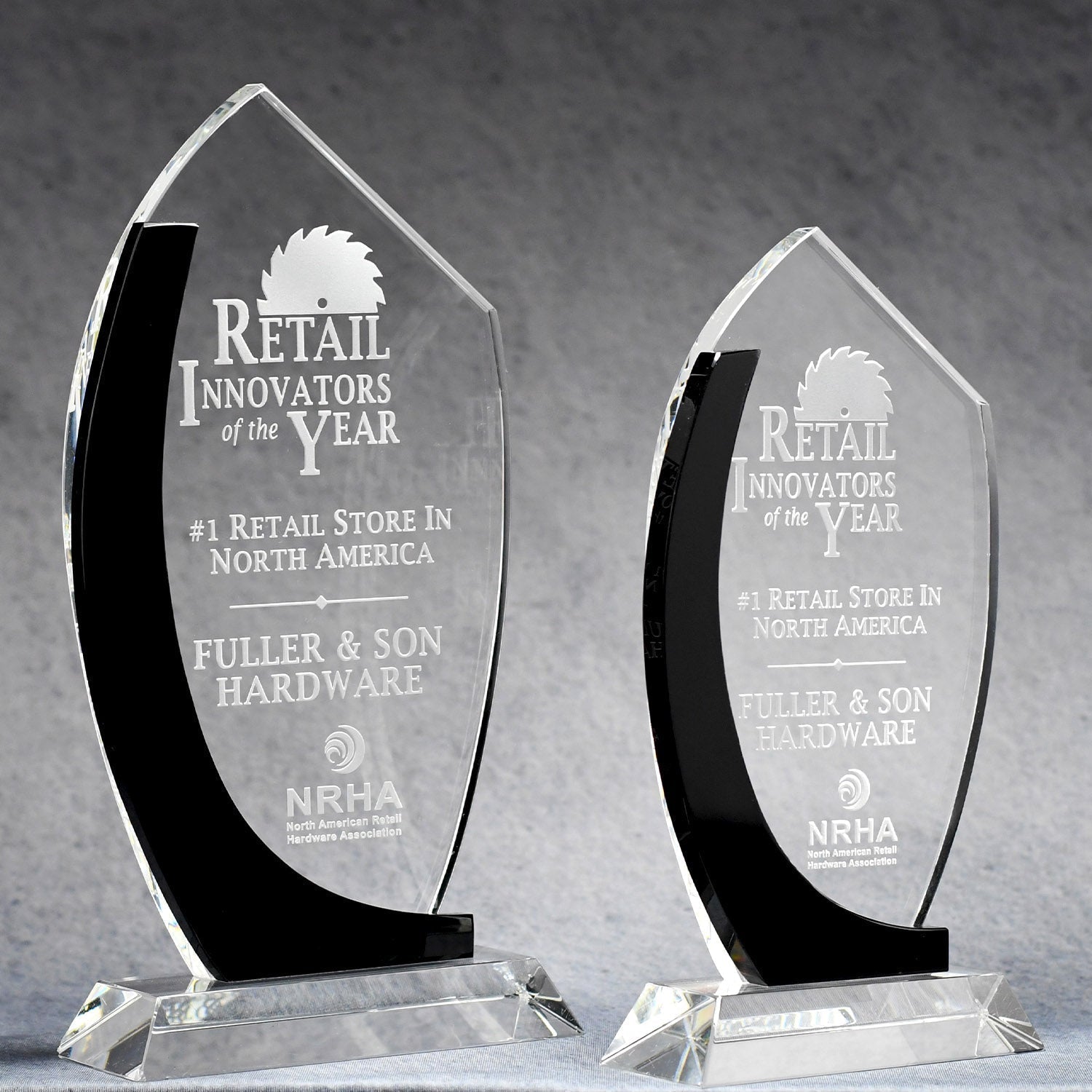 Black Curve Clear Crystal | Global Recognition Inc