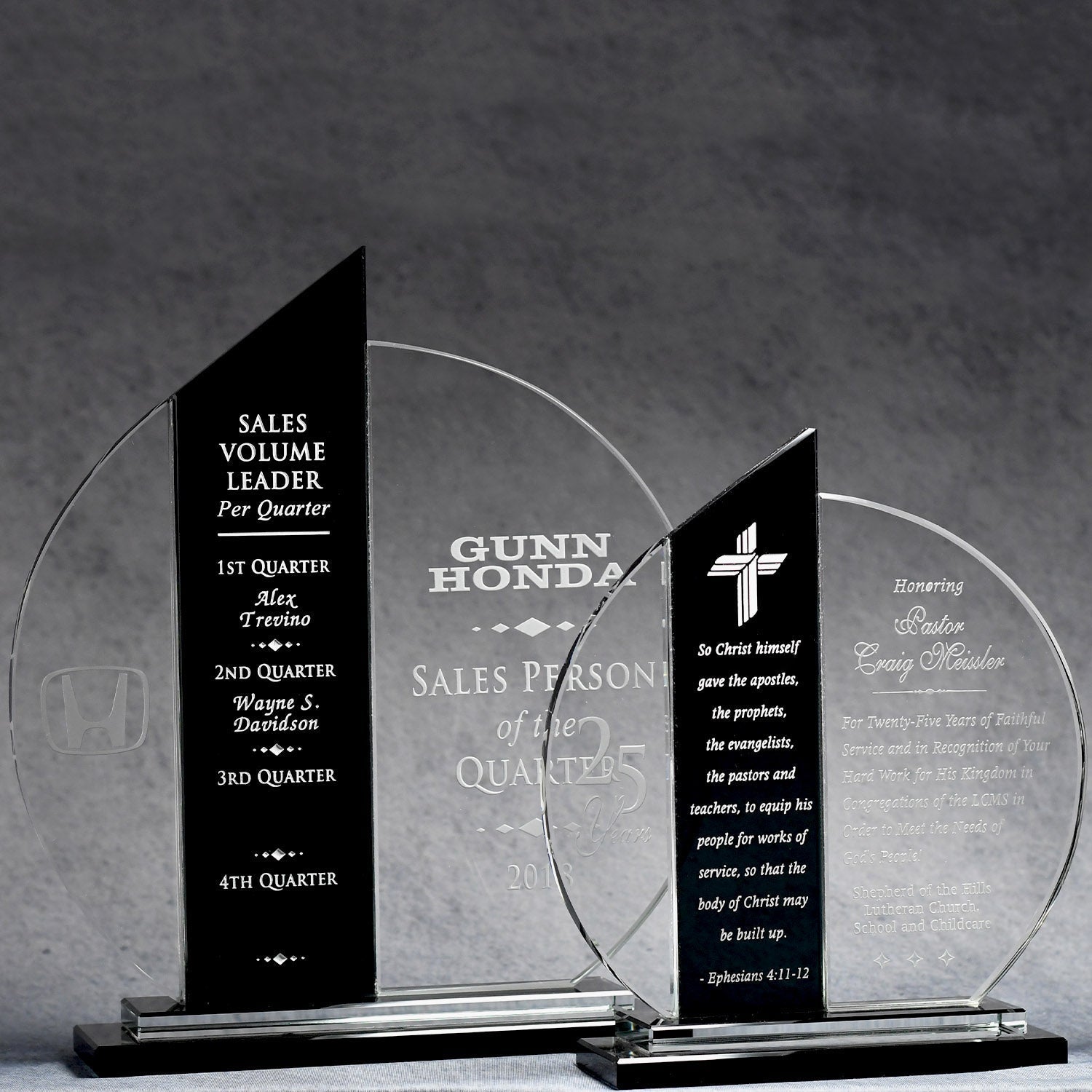 Black Accent Circular Crystal | Global Recognition Inc
