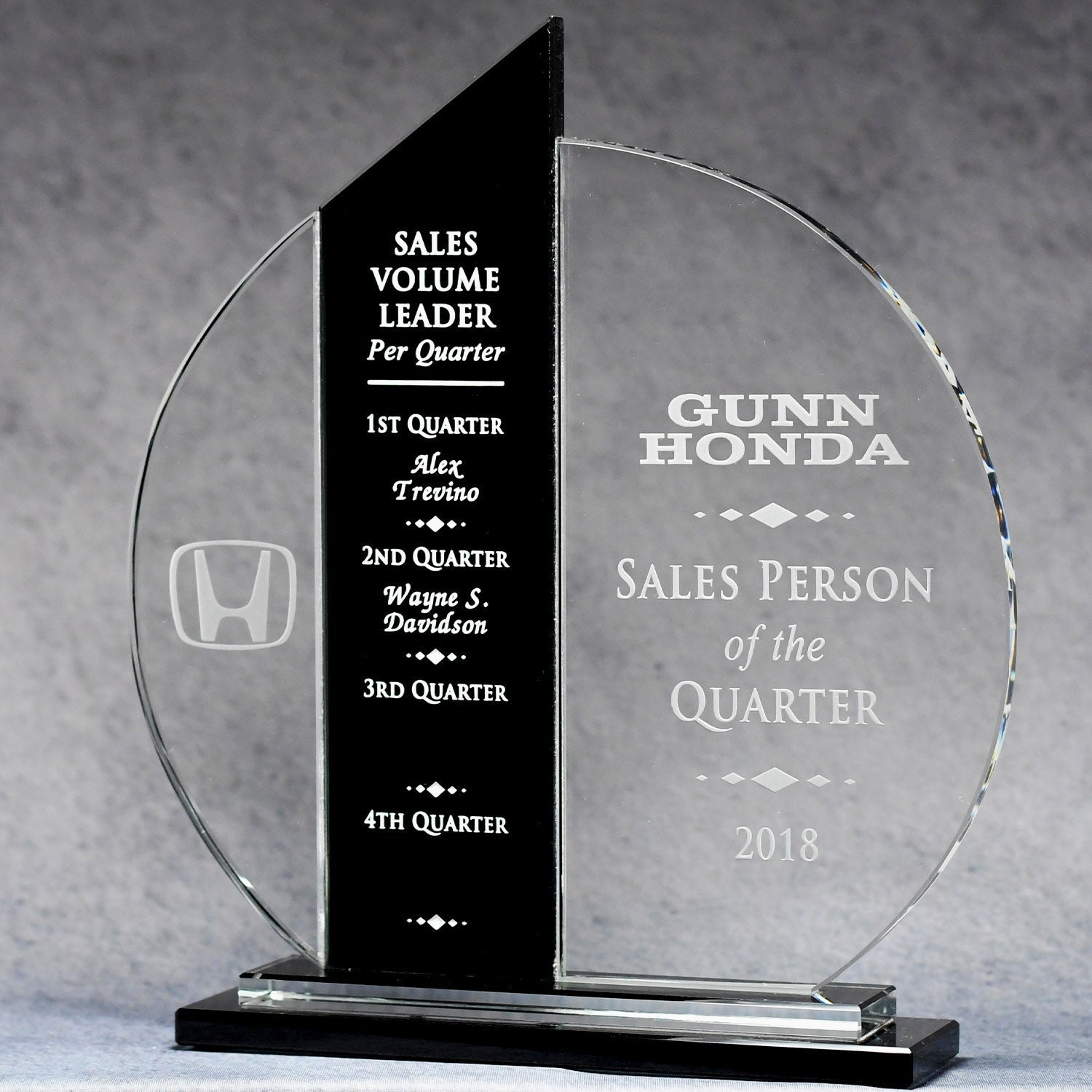 Black Accent Circular Crystal | Global Recognition Inc