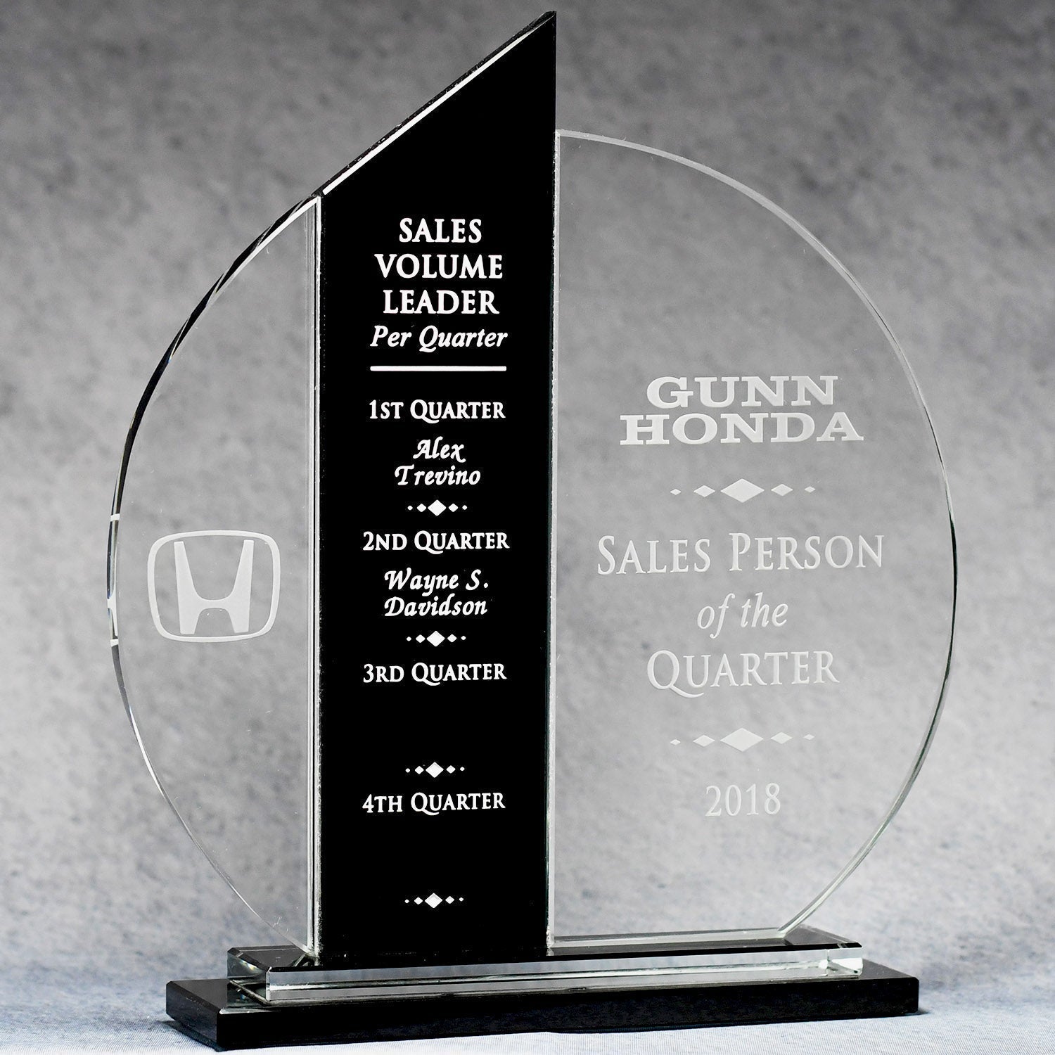 Black Accent Circular Crystal | Global Recognition Inc