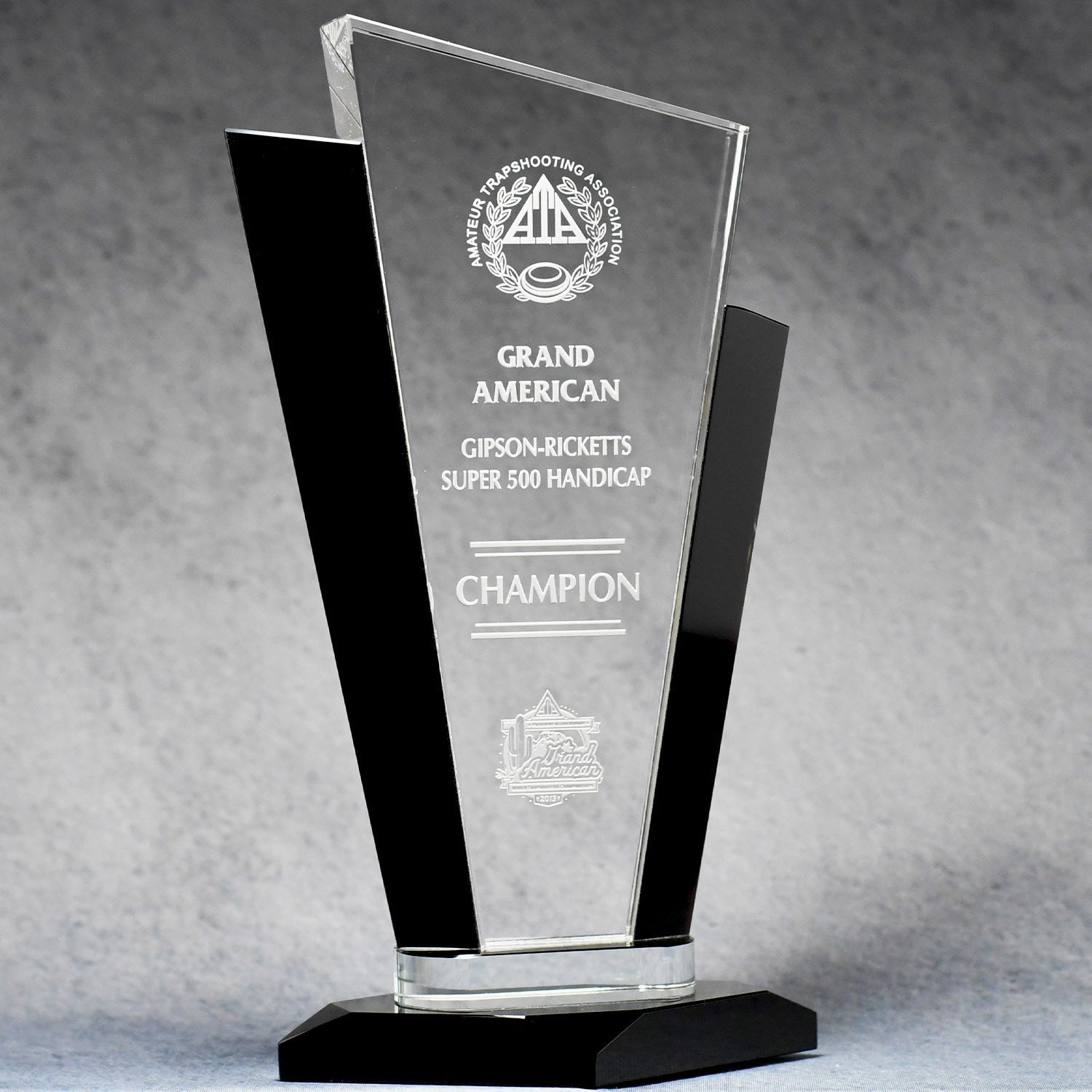 Black Accent Clear Crystal | Global Recognition Inc