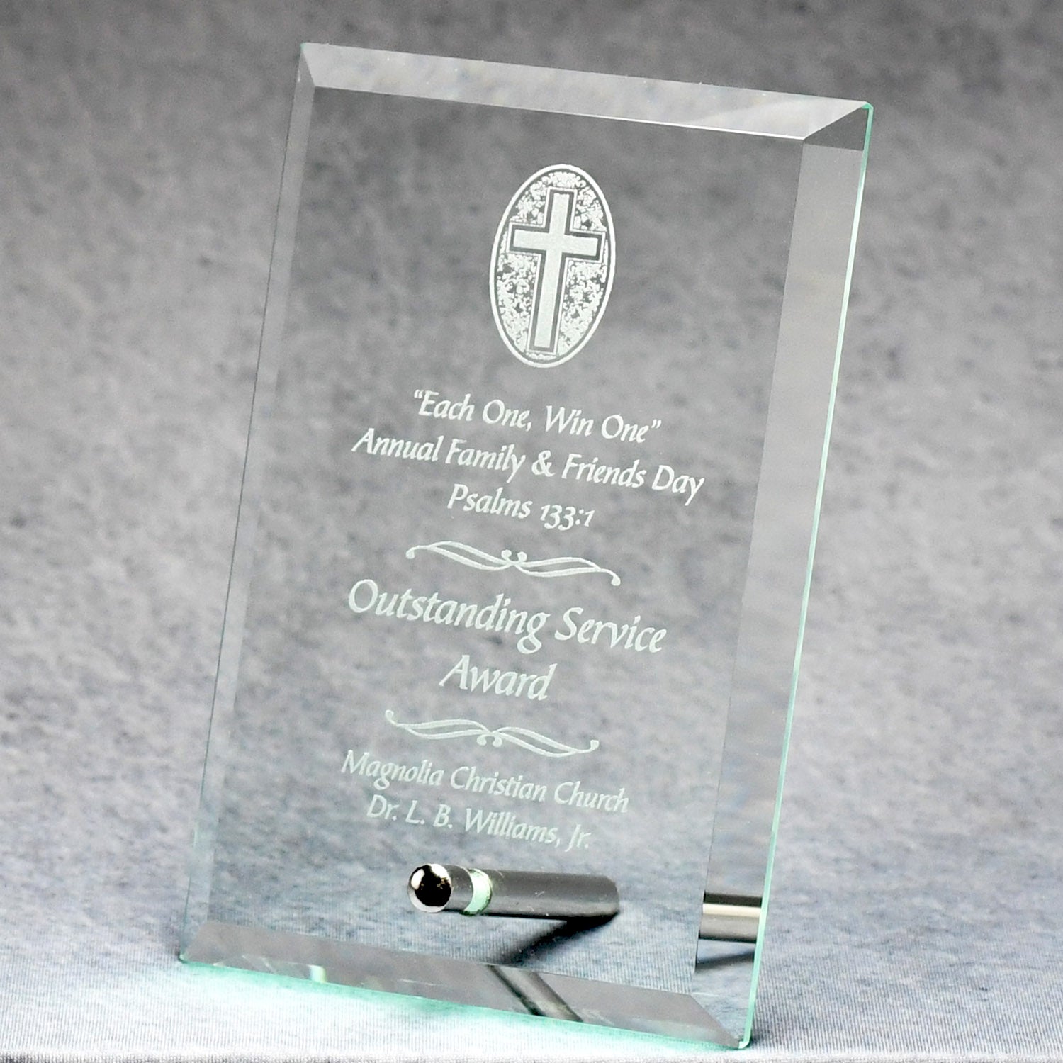 Economy Jade Glass Standing Plaque | Global Recognition Inc