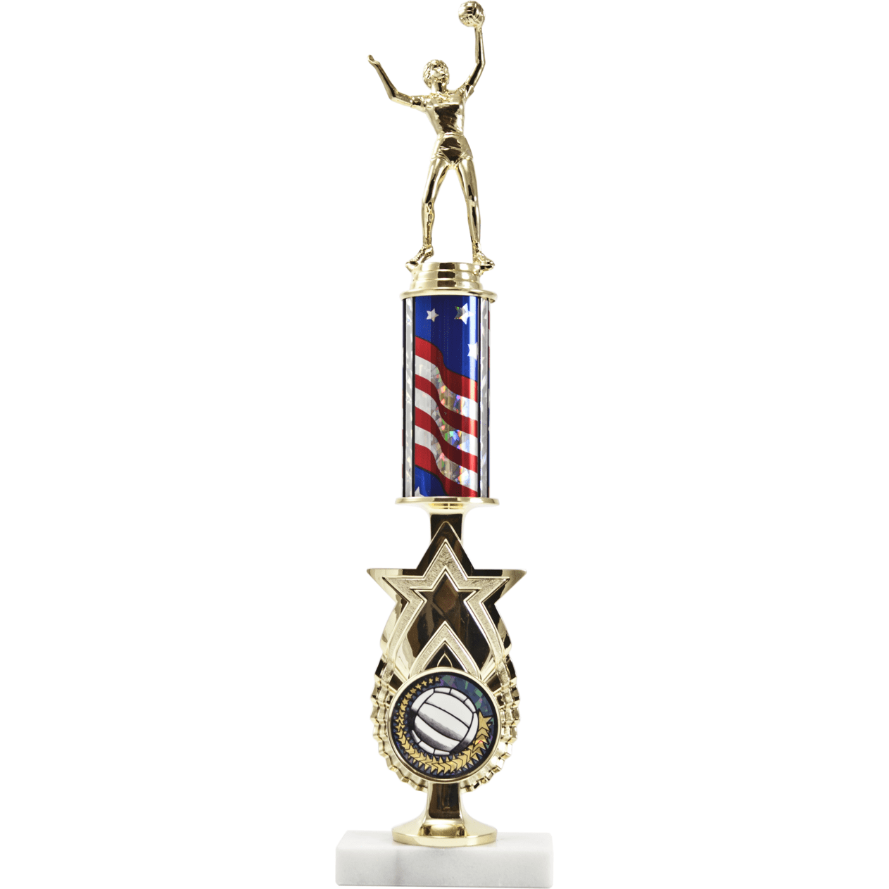Exclusive Star Riser With Round Column Award Trophy | Global Recognition Inc