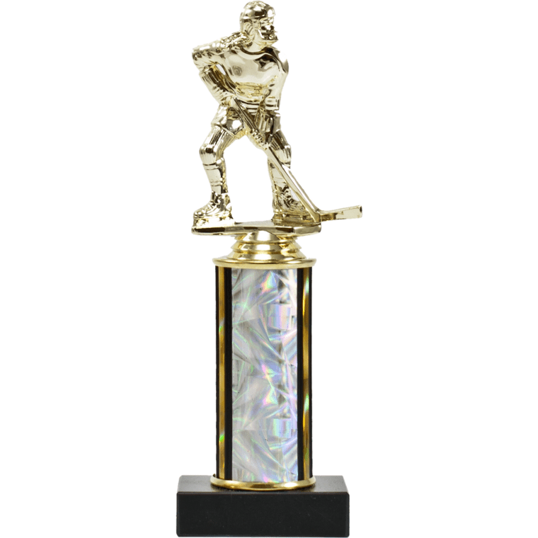 Traditional Series Round Column Trophy with Ebony Marble Base | Global Recognition Inc