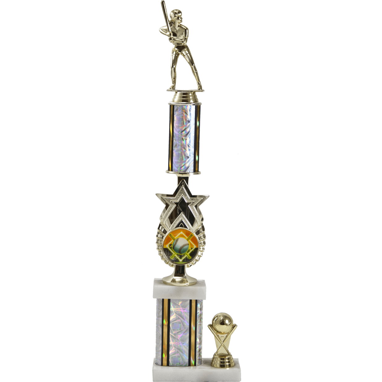 Two-Tier Trophy With Star Riser | Global Recognition Inc