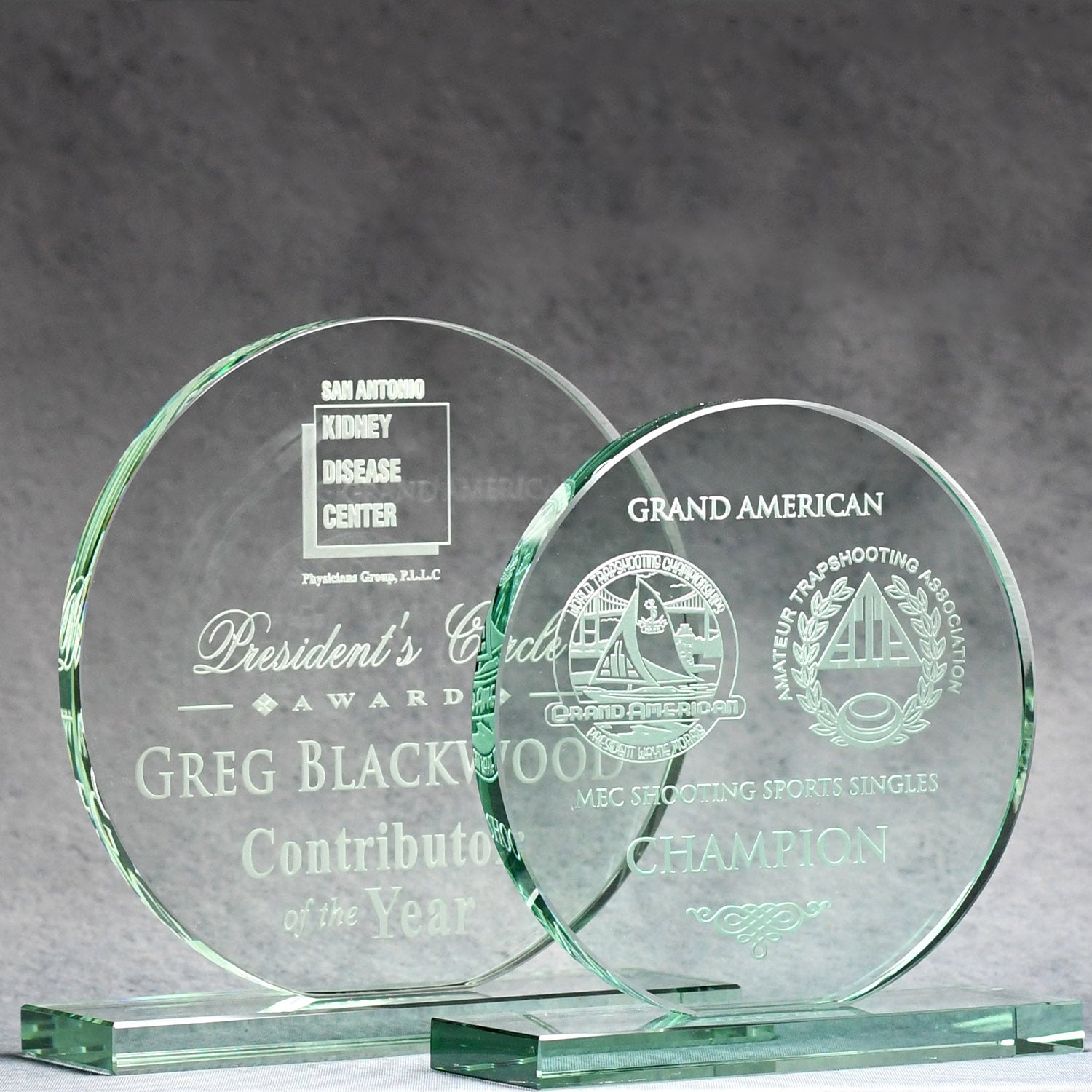 Jade Glass Circle | Global Recognition Inc