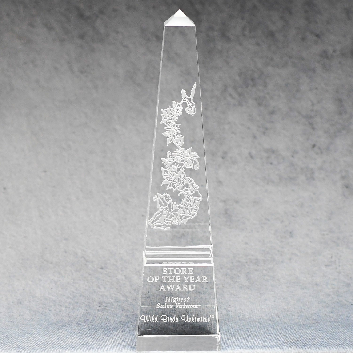 Optic Crystal Groove Obelisk | Global Recognition Inc