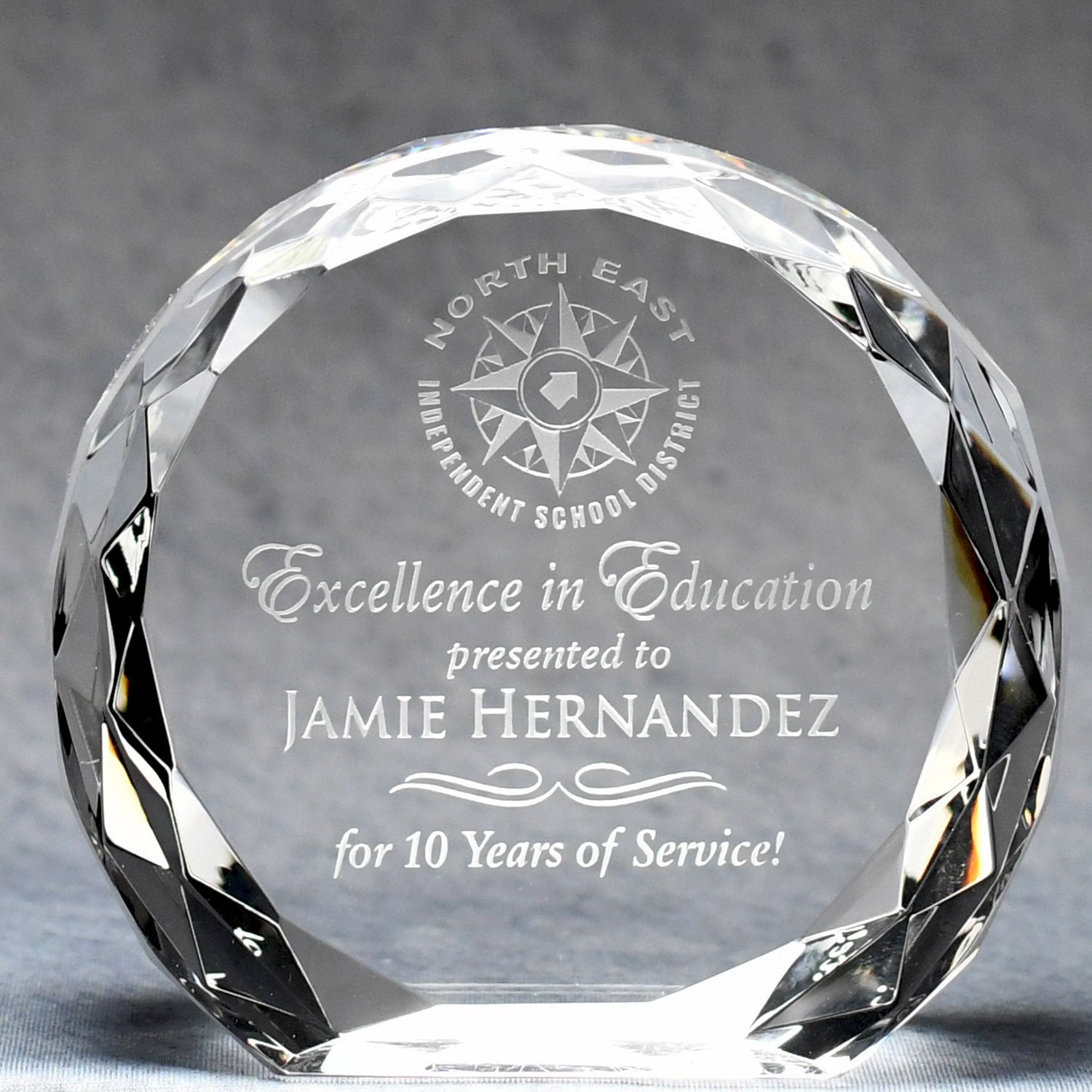 Multi-Faceted Lead Crystal Paperweight | Global Recognition Inc