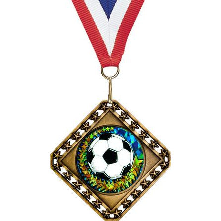 Exclusive Diamond Medal With Round Insert | Global Recognition Inc