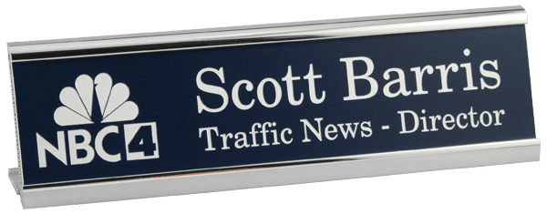 Standard Silver Sign/Name Plate, 8"x2"