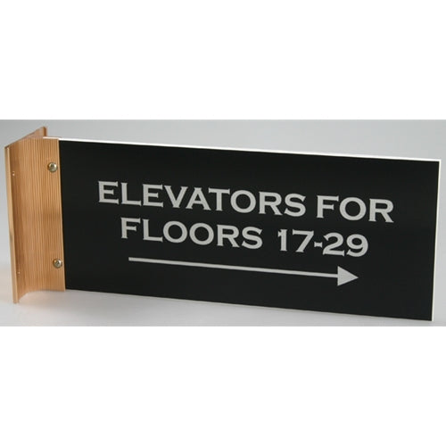 Black Wall Sign w/Gold Bracket
