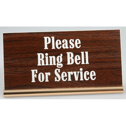 Walnut Sign on Gold Stand