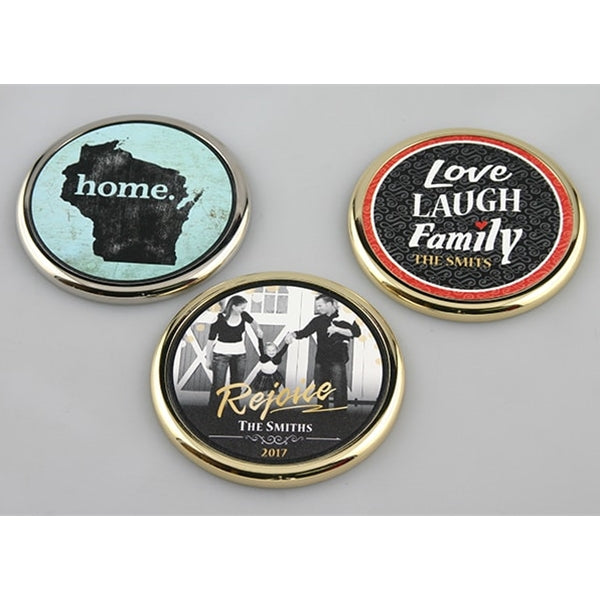 Silver Coaster w/ Full Color Imprint