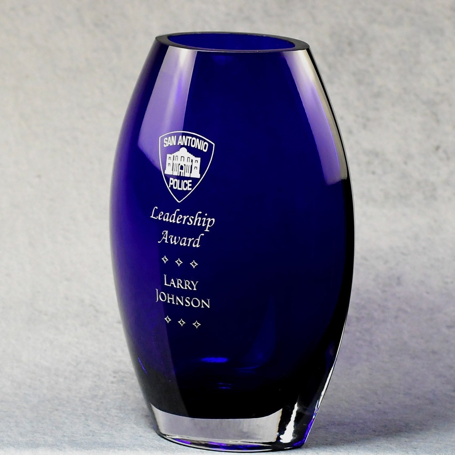 Cobalt Crystal Vase | Global Recognition Inc