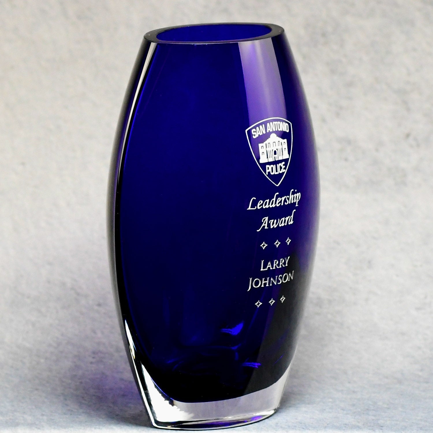 Cobalt Crystal Vase | Global Recognition Inc