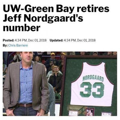 UW-Green Bay Retired Nordgaard's 33 Number