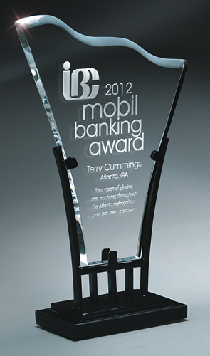 Clear Acrylic Award with Metal Stand (A-BB7B)