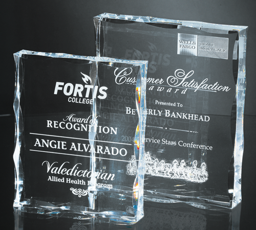 Scalloped Edge Acrylic Block | Global Recognition Inc