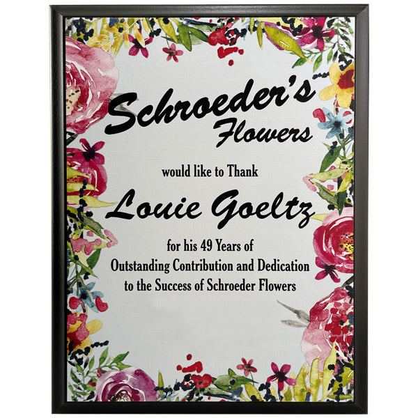 Ebony Plaque with Full Color Digital Imprint