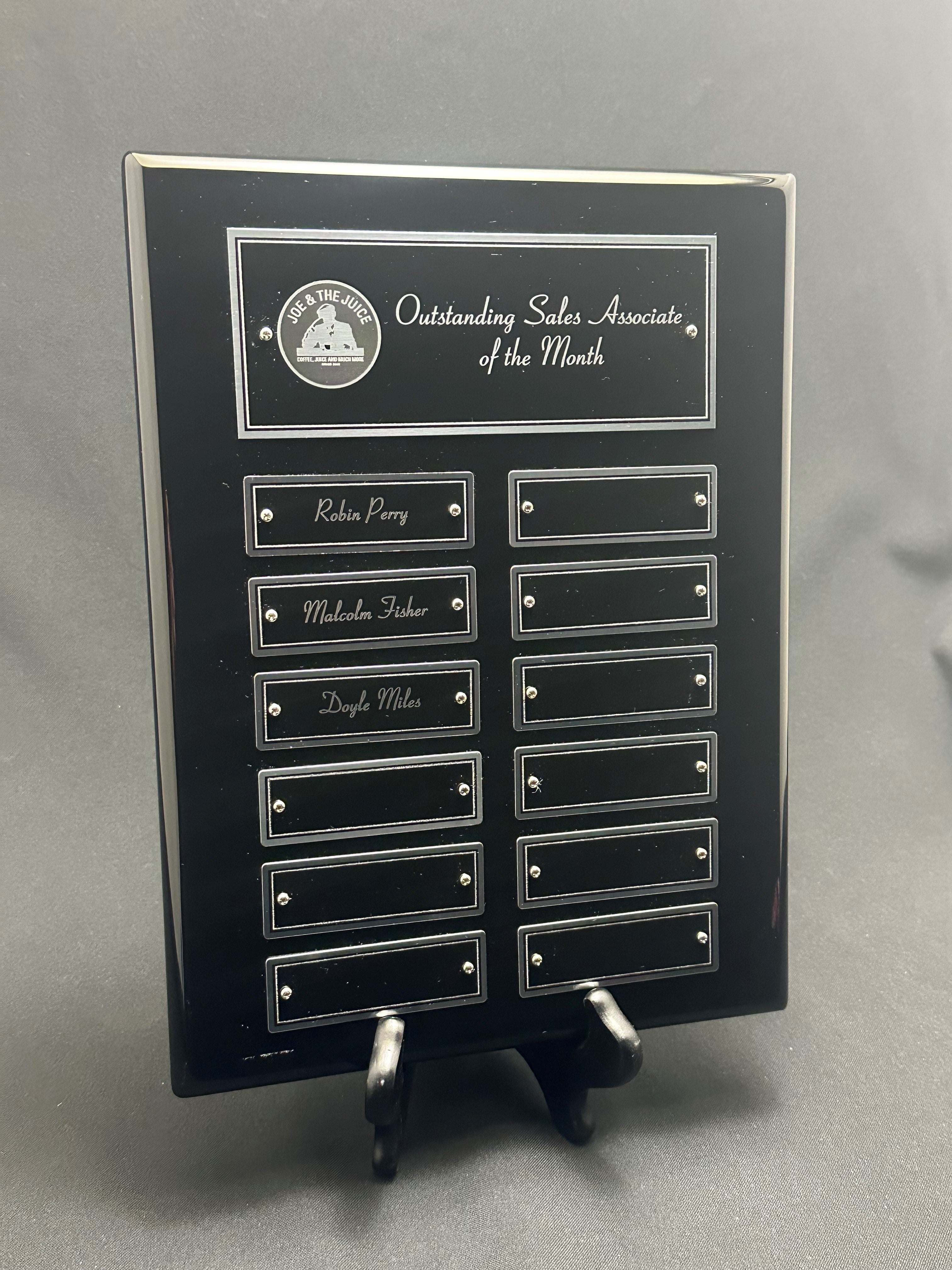 Perpetual Ebony Piano Finish Plaque