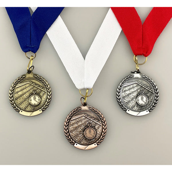 Economy Line Stock Medals With Neck Ribbon