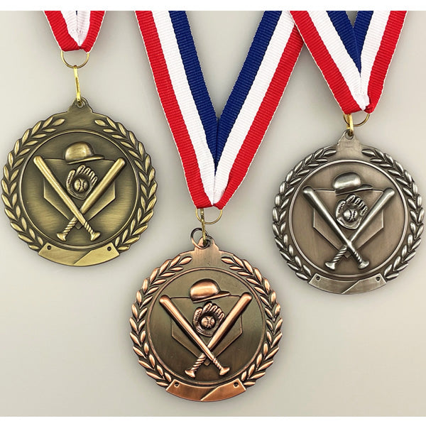 Economy Line Stock Medals With Neck Ribbon