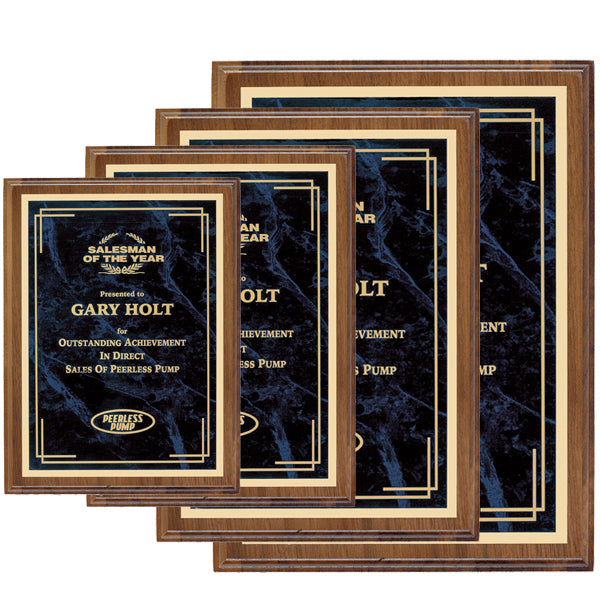 Genuine Walnut Plaque with Plate | Global Recognition Inc