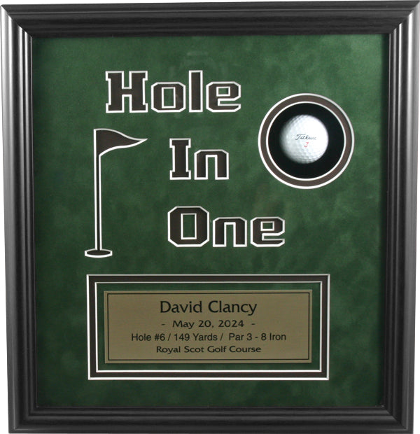 Personalized Hole In One Framed Award FST-1 | Global Recognition Inc