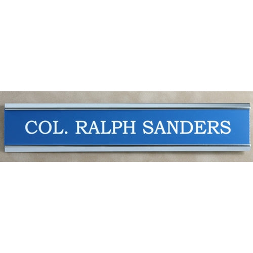 Sign/Name Plate for Wall or Cubicle, Silver