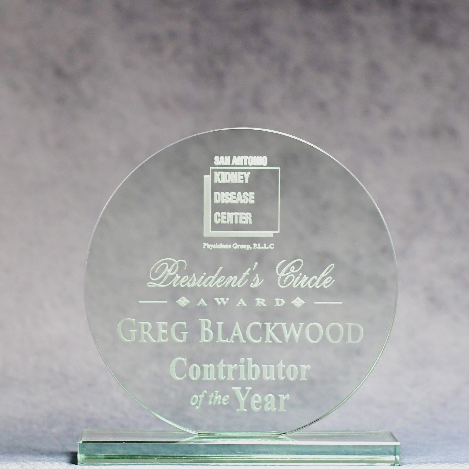 Jade Glass Circle | Global Recognition Inc