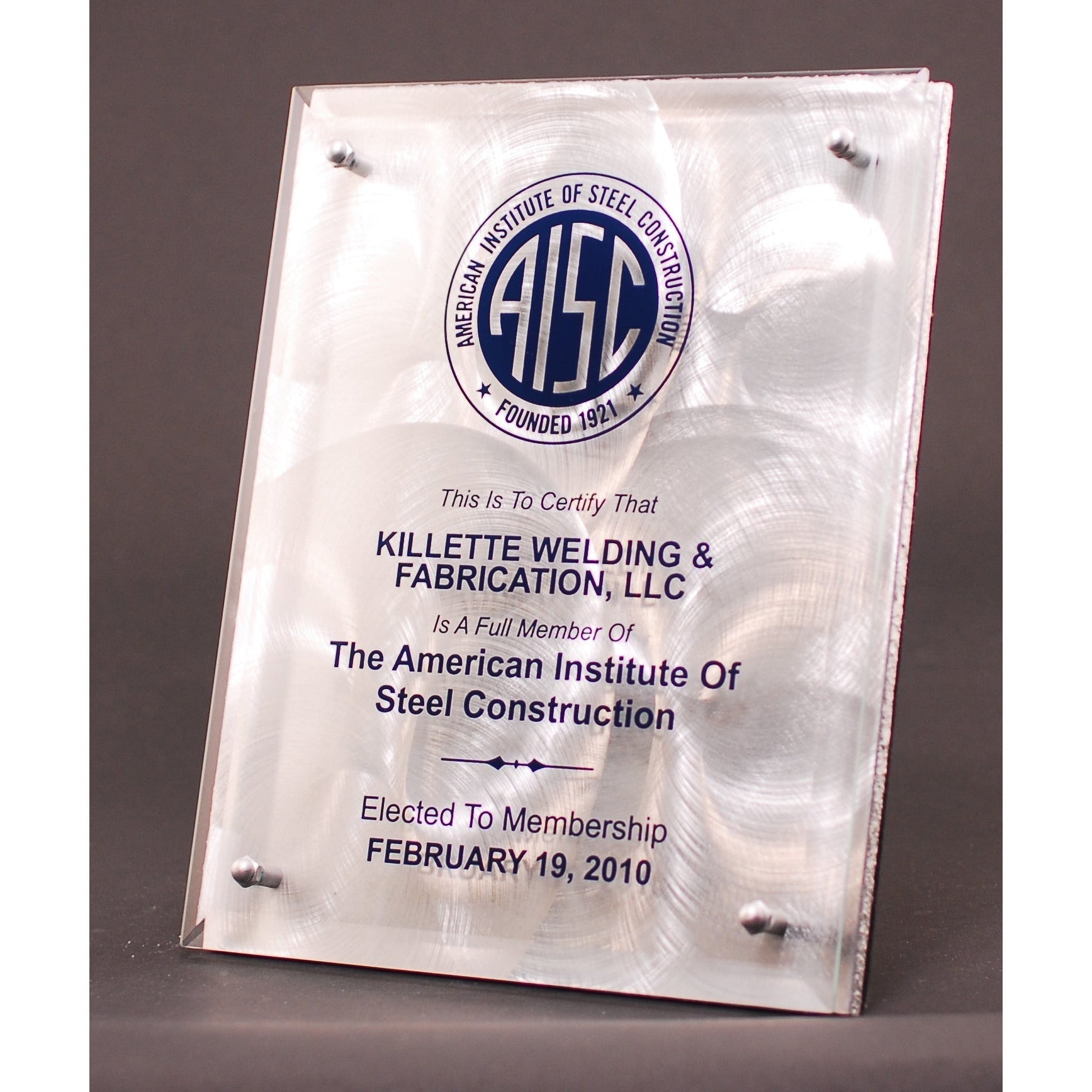 Glass Floating Plaque | Global Recognition Inc