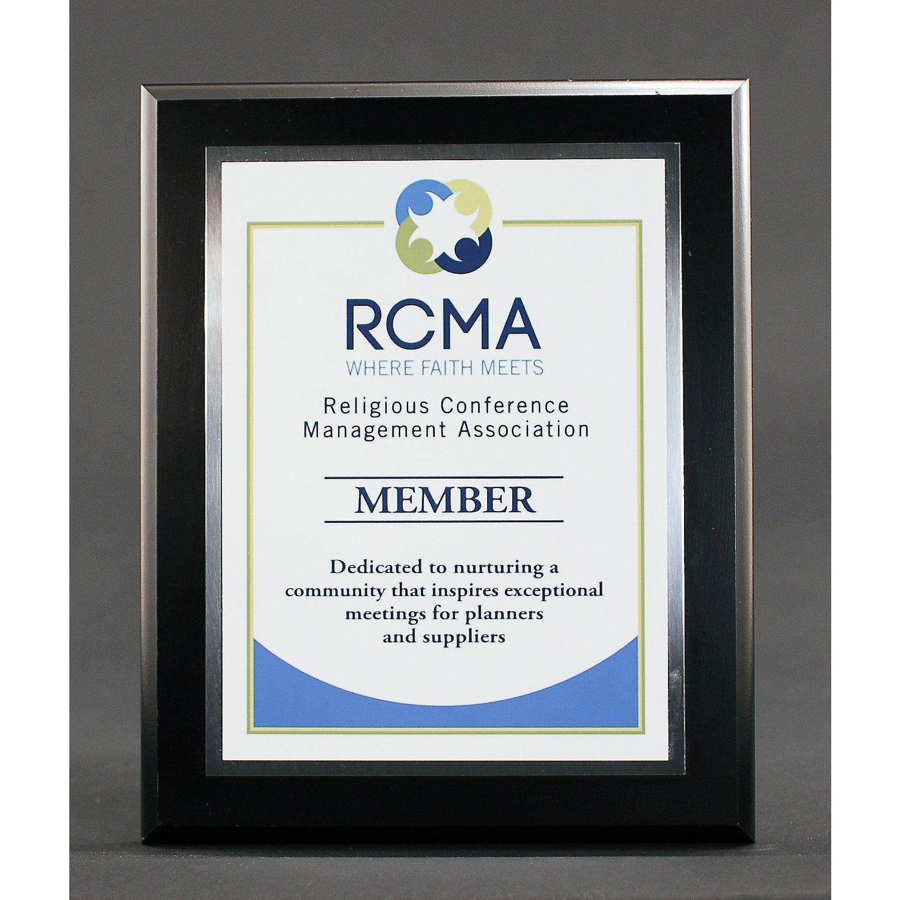 Executive Ebony Finish Plaque With Plate | Global Recognition Inc