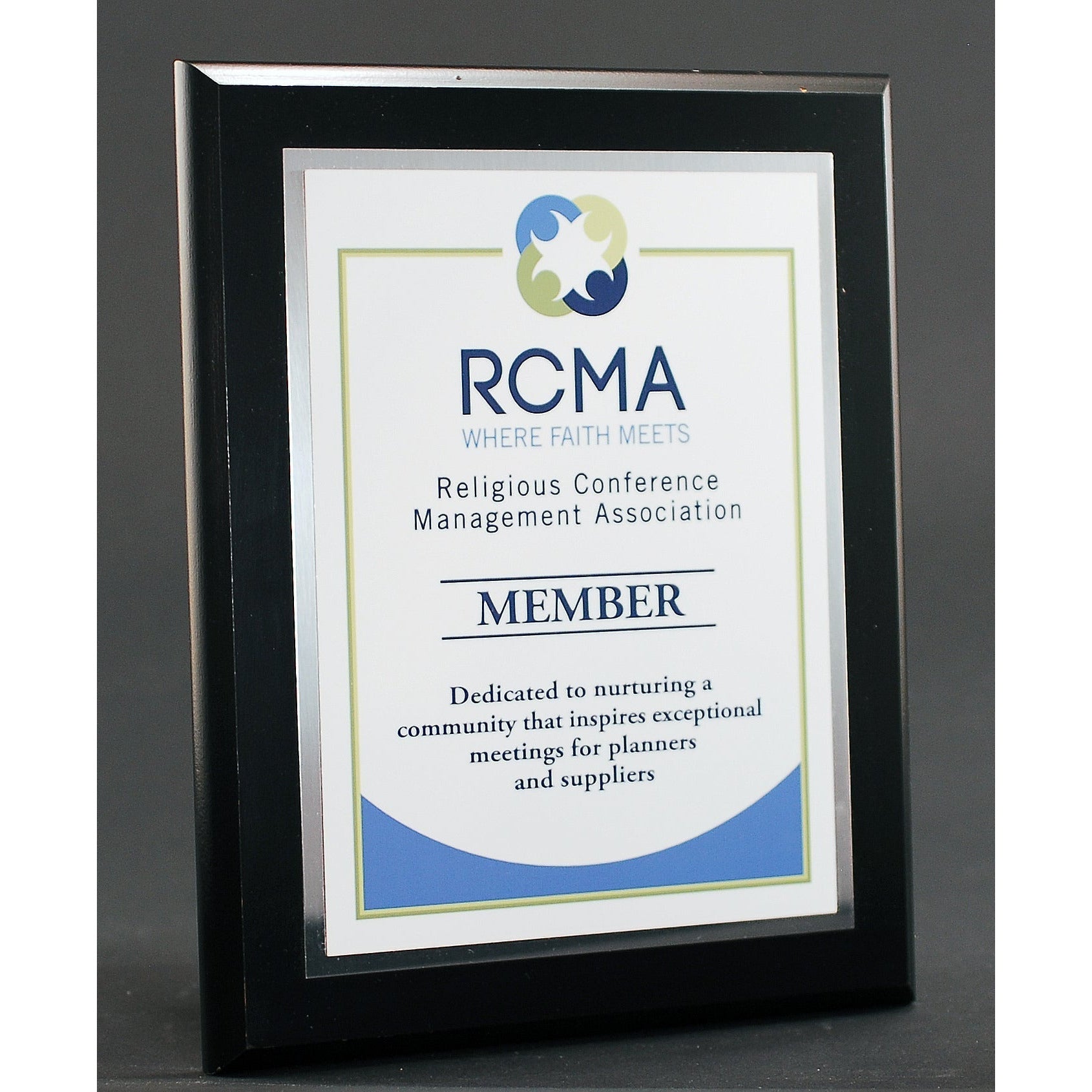 Executive Ebony Finish Plaque With Plate | Global Recognition Inc