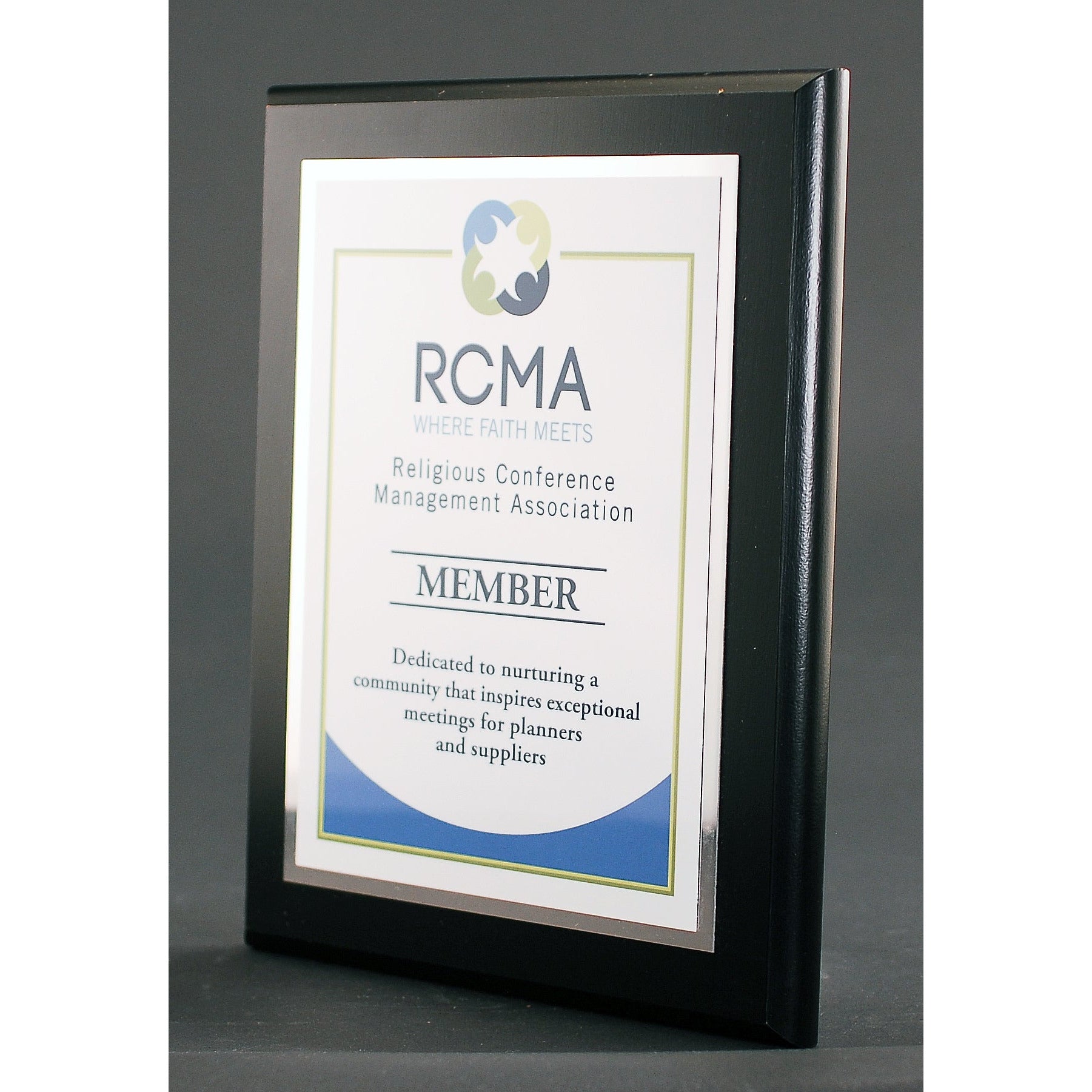 Executive Ebony Finish Plaque With Plate | Global Recognition Inc